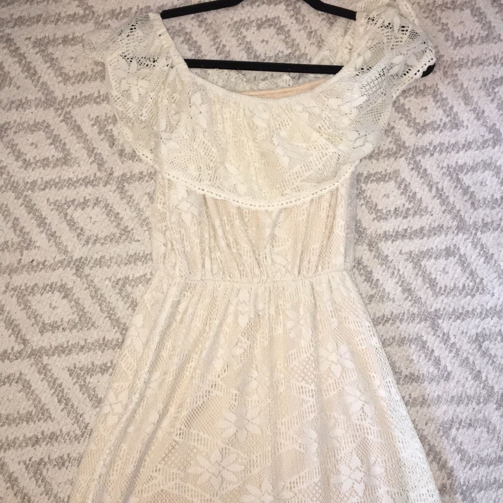 Beautiful Lace off the shoulder dress.